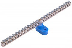 Шина нулевая 24 групп до 16мм2 на угловых изоляторах