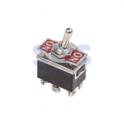 Тумблер двухполюсный 6А/220/6к/ON-ON