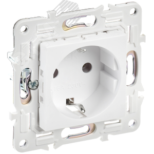 Розетка SKANDY 16А с заземл. без защ. шторок SK-R05W арктич. бел. IEK 