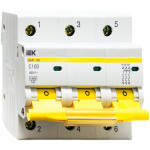 Автомат 3полюсный 100А 10кА/ВА47-100/ИЭК