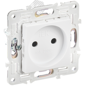 Розетка SKANDY 10А без заземл. без защ. шторок SK-R02W арктич. бел. IEK 