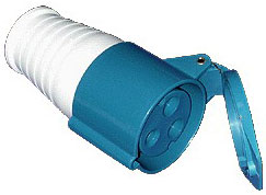 Розетка 3-х штыревая 16А 2P+РE кабельная/213/ИЭК/TDM