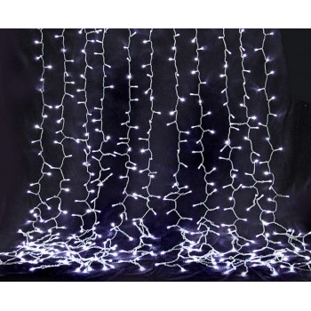 Светодиодный Занавес 2м*2м 240LED, 220V белый прозрачный провод