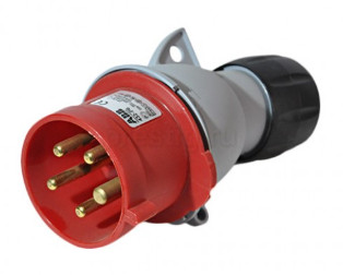 Вилка 5-и штыревая 32А 3P+E+N IP44 кабельная/ABB/432ЕР6