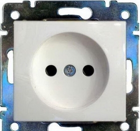 Механизм розетки 1-ая без заземления внутренняя белая Valena