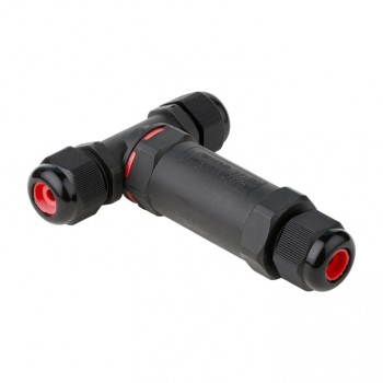 Кабельный коннектор Т-образный (клеммник 3PIN) IP68/EKF***