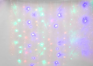 Бахрома светодиодная с контроллером,  MULTI IP20 1,8 м. 48 светодиодов прозр.провод