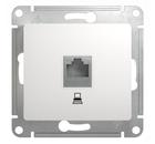 Розетка компьютерная RJ45 кат 5е GLOSSA белая GSL000181К