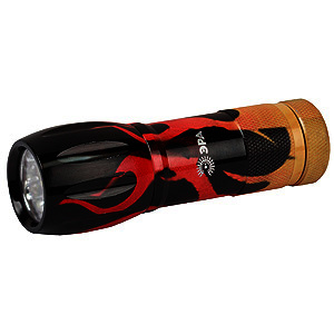 Фонарь ручной ERA KD9F (3*R03)9св/д черный+пламя