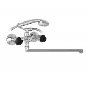 Смеситель 607 NOVA для ванны с длинным изливом, кран-букса  резина (L200) 145-0059-04