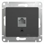 Розетка компьютерная RJ45 кат 5е GLOSSA антрацит GSL000781К