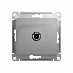 Розетка TV одиночная 1DB GLOSSA алюминий GSL000391