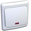 Переключатель 1-клавишный с/у с индикацией белый/Этюд/ВС10-007В