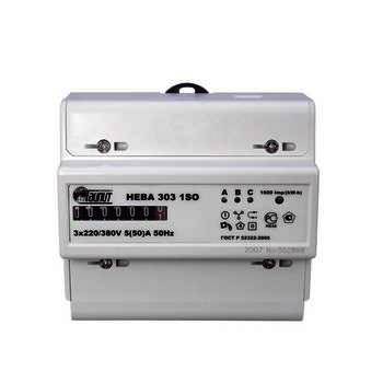 Счетчик электр НЕВА303 5-60А 380V 1тар/DIN