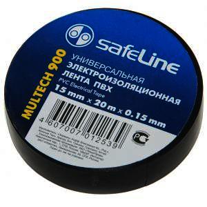Изолента  черная 15мм*20м Safe Line/KRANZ