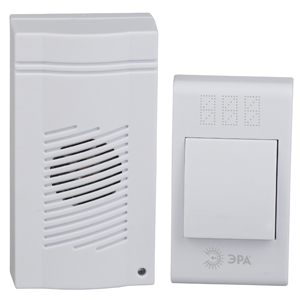 Звонок ЭРА С51 беспроводной 100м 32 мелодии белый.световой.индикатор 