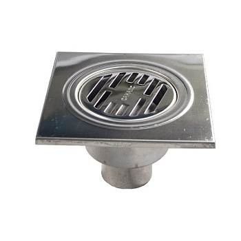 Трап 50 мм  вертикальный  нержавейка 10*10 см/60902,18819