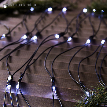 Сеть уличная нить темная 3W Ш 2м В 3м LED-384-220V белая