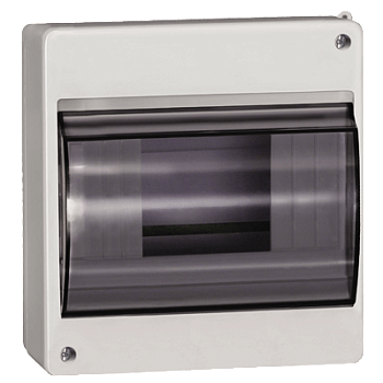 Щит пластиковый 2-6 автомата КМПн с прозрачной крышкой