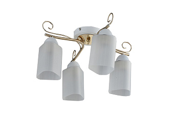 Люстра потолочная CATRIN 4*E27*60W белый/золото TC-400-304 WH