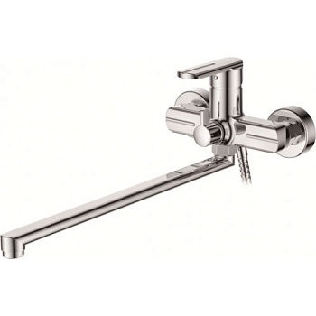 Смеситель LEDEME для ванны с длинным изливом, латунь, керамический картридж d=35 (300)/L2266