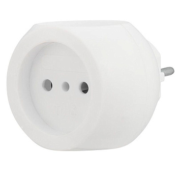 Тройник электрический «Шар» б/з/ 6 А белый/ REXANT ***