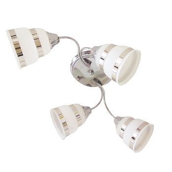 Люстра veronika 4*E27*40W, ТС-995-407, хром/белый