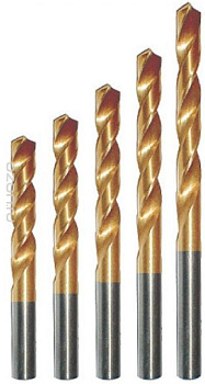 Набор сверел по металлу FIT HSS титановое покрытие (1.5-5) 5шт/34211