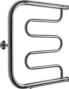 Полотенцесушитель серия "П" +змейка+полка 500*500  нержавейка1" (крепеж)