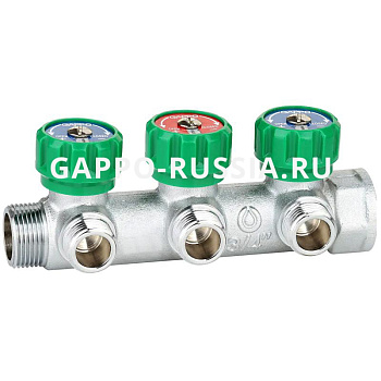 Коллектор регулирующий GAPPO G101.03 В-Н 3/4*1/2*3выхода