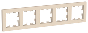 Рамка 5 постовая универсальная бежевая AtlasDesign