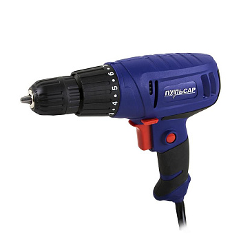 Шуруповёрт сетевой ПУЛЬСАР ДШ 300 (300Вт, 19Hm, 10 мм, 1ск, 1,3кг)/792-216
