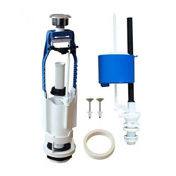 Арматура для смывного бачка нижний подвод, одноуровневая кнопка Псков /69.57.27.3 /105.57.17.3