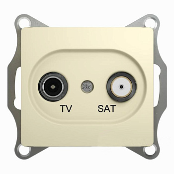 Розетка TV-SAT оконечная 1DB GLOSSA бежевая  GSL000297