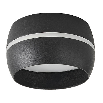 Светильник-спот ЧАША  GX53 с боковым рассеивателем IP20/черный /GENERAL***