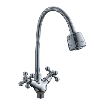 Смеситель LEDEME для кухни, гибкий излив, цинк, керамическая кран-букса /L4319-3