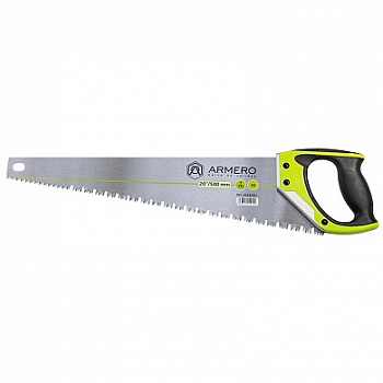 ARMERO Ножовка по дереву, 500 мм, 3d, крупный зуб/А531/501