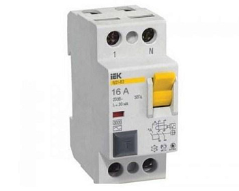 УЗО/ВД1-63 2п. 16А/30мА 6кА/тип АС/ИЭК