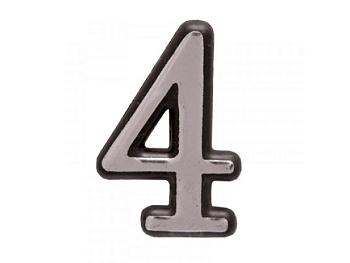 Цифра "4" Хром