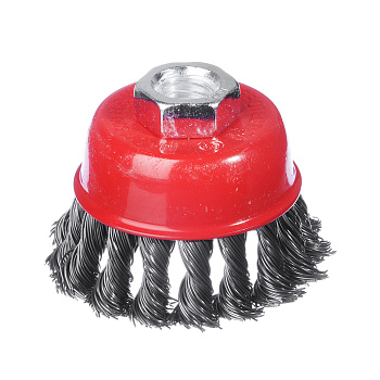 Щетка металлическая для УШМ 65мм/М14 крученая (чашка)/2128065