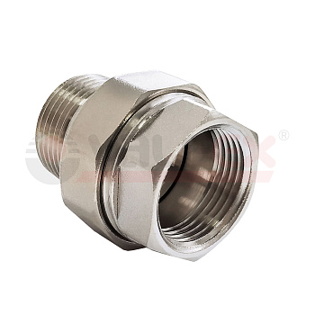 VALFEX Американка (сгон прямой) 1/2"  В-Н  никель