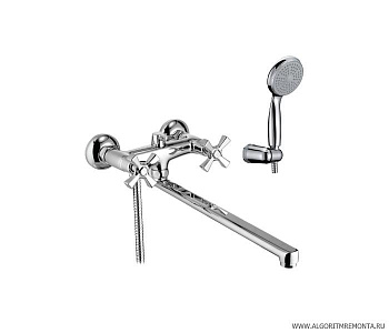 Смеситель LeMark Benefit для ванны с длинным изливом, кранбукса керамика(350)/LM2551C