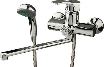 Смеситель  LEDEME   для ванны с длинным изливом, латунь, керамический картридж d=40  (300 )/L2264