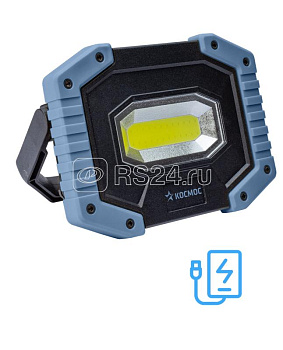 Аккумуляторный фонарь светильник КОСМОС 5Вт COB, съемный Li-ion 18650 2x1200mAh, Powerbank