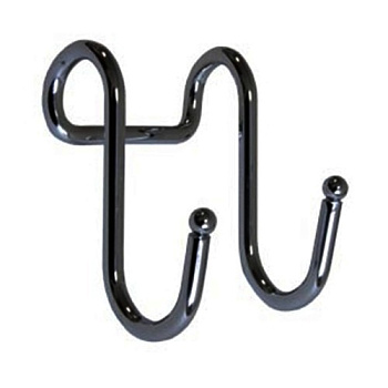 Крючок для рейлинга двойной несъемный CWJ- 211-D хром