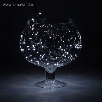 Гирлянда темная нить  3,5 м белые лампы  контроллер 8 реж.50ламп 220V 670993