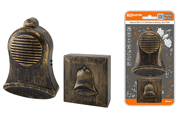 Звонок беспроводной ЗББ-11/1-32 мелодий/IP30/TDM бронза***