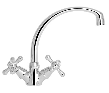 Смеситель  106 TREFF для мойки,  кран-букса резина (180)/140-0019-01