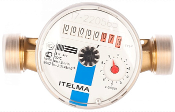 Счетчик  ITELMA 1/2" для холодной воды без сгонов (110)