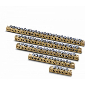 Шина PE 75  10/2 отверстий по краям/без изолятора